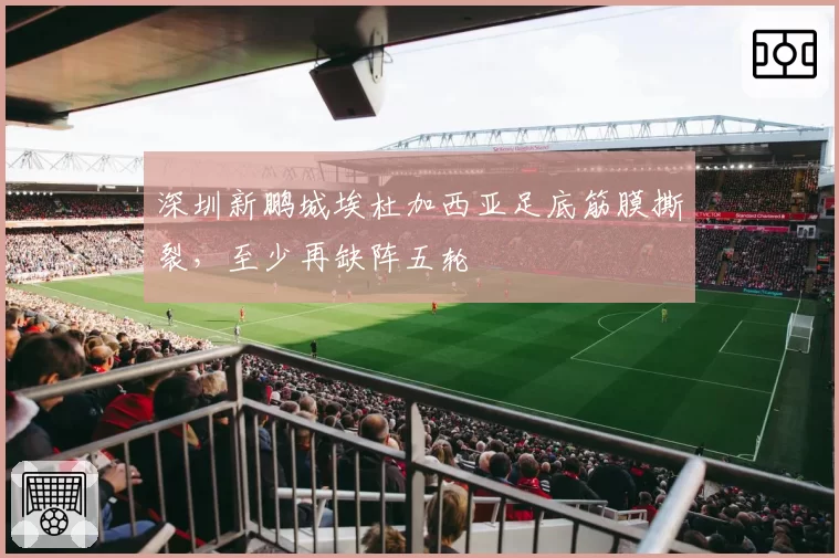 深圳新鹏城埃杜加西亚足底筋膜撕裂,至少再缺阵五轮